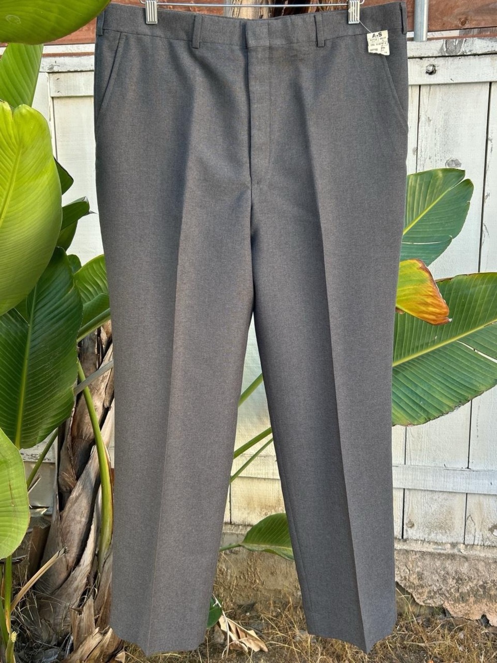 Vintage 80s John Weitz Dress Pants Mens 38x30 Gray Wool Blend USA NWT